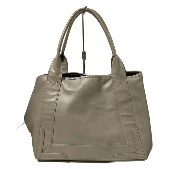 Auth BALENCIAGA Navy Cabas S 339933 Beige Leather - Tote Bag - Picture 3 of 12